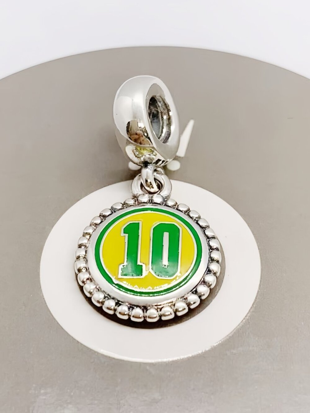 Pandora Brazil #10 Soccer Dangle Charm